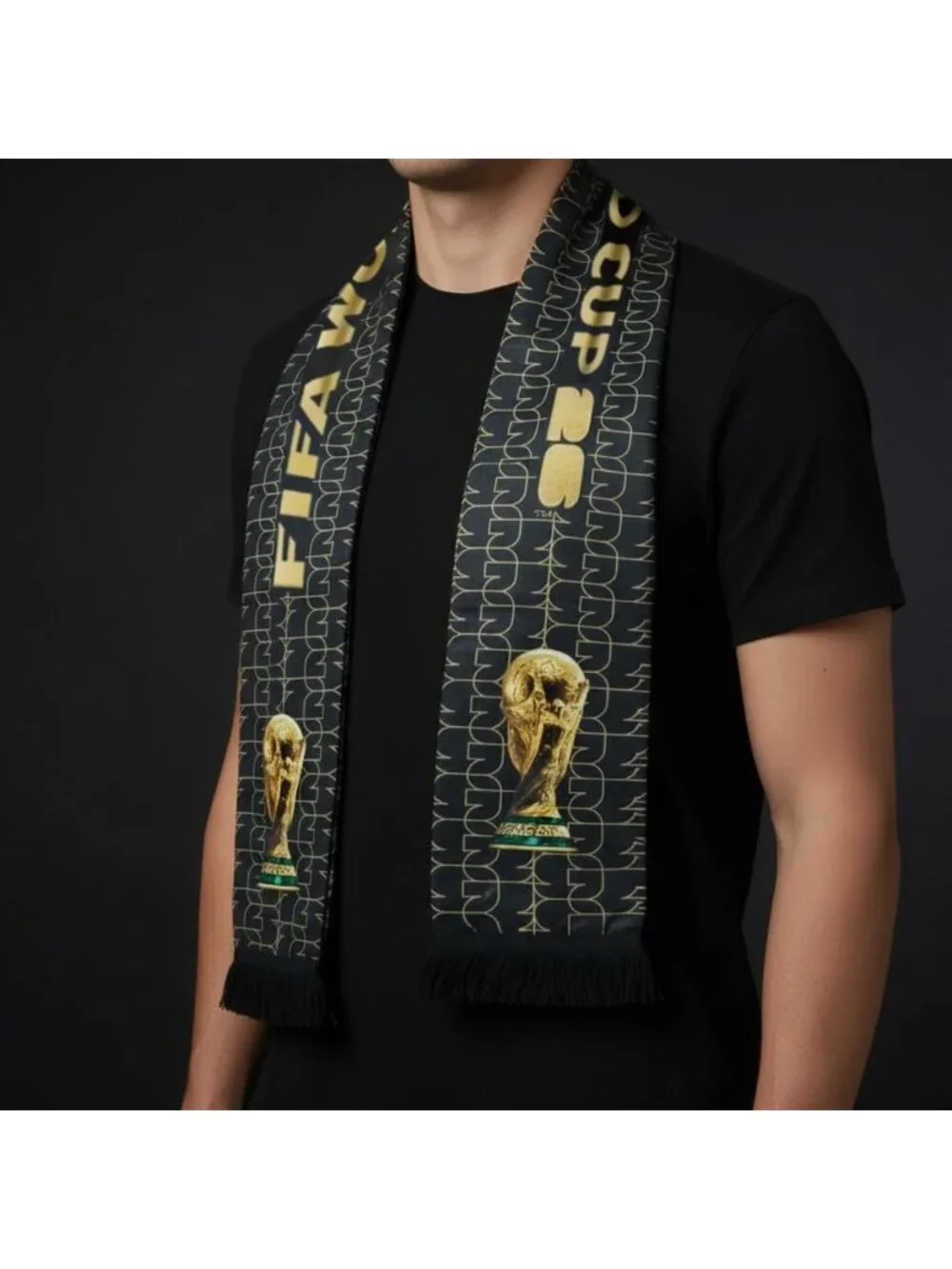 FIFA World Cup 2026 Trophy Scarf - Polyester Gameday Fan Accessory for All